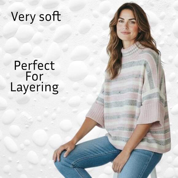 Mercer & Madison Mock Neck Square Sweater — Size XL, NWOT - very soft! - Picture 2 of 11